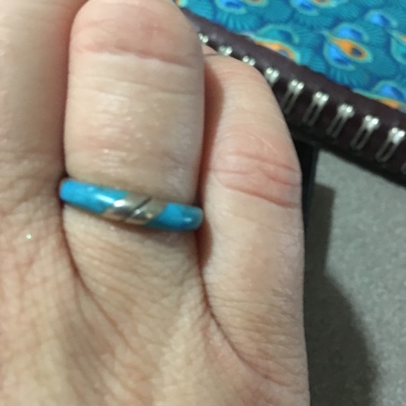 Genuine Navajo turquoise ring - Picture 3 of 4